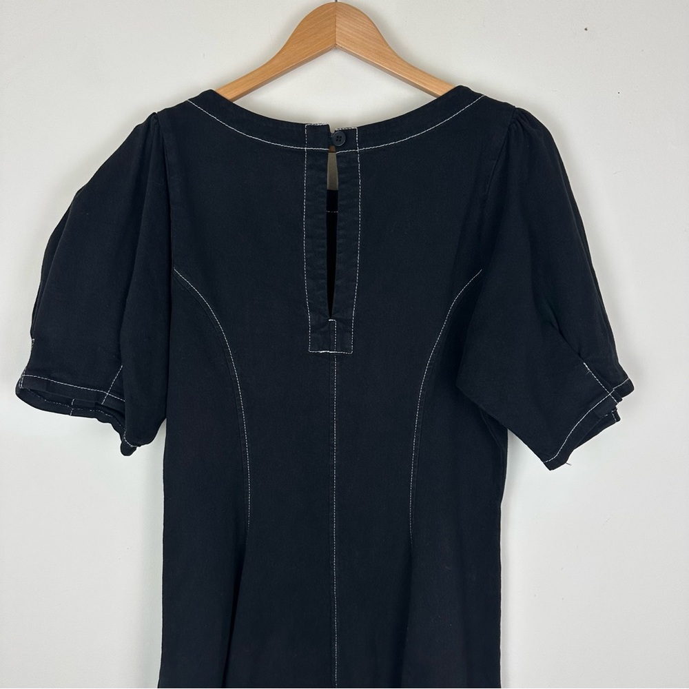 R.G. Kane Helena Black Mini Dress Puff Sleeve - Picture 7 of 11